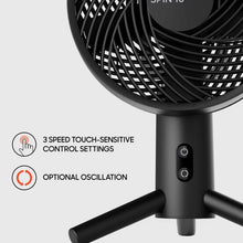 Load image into Gallery viewer, Sharper Image SPIN 10 Oscillating Desktop Fan with Remote
