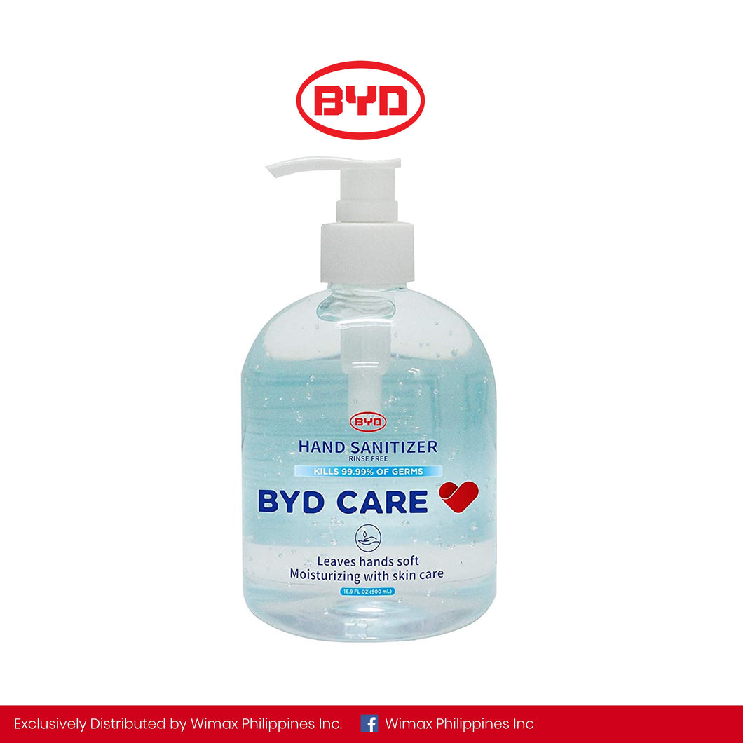BYD Care Hand Sanitizer 500ml with Pump