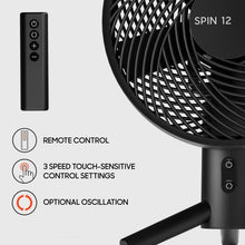 Load image into Gallery viewer, Sharper Image Spin 12 Oscillating Desktop Fan with Remote
